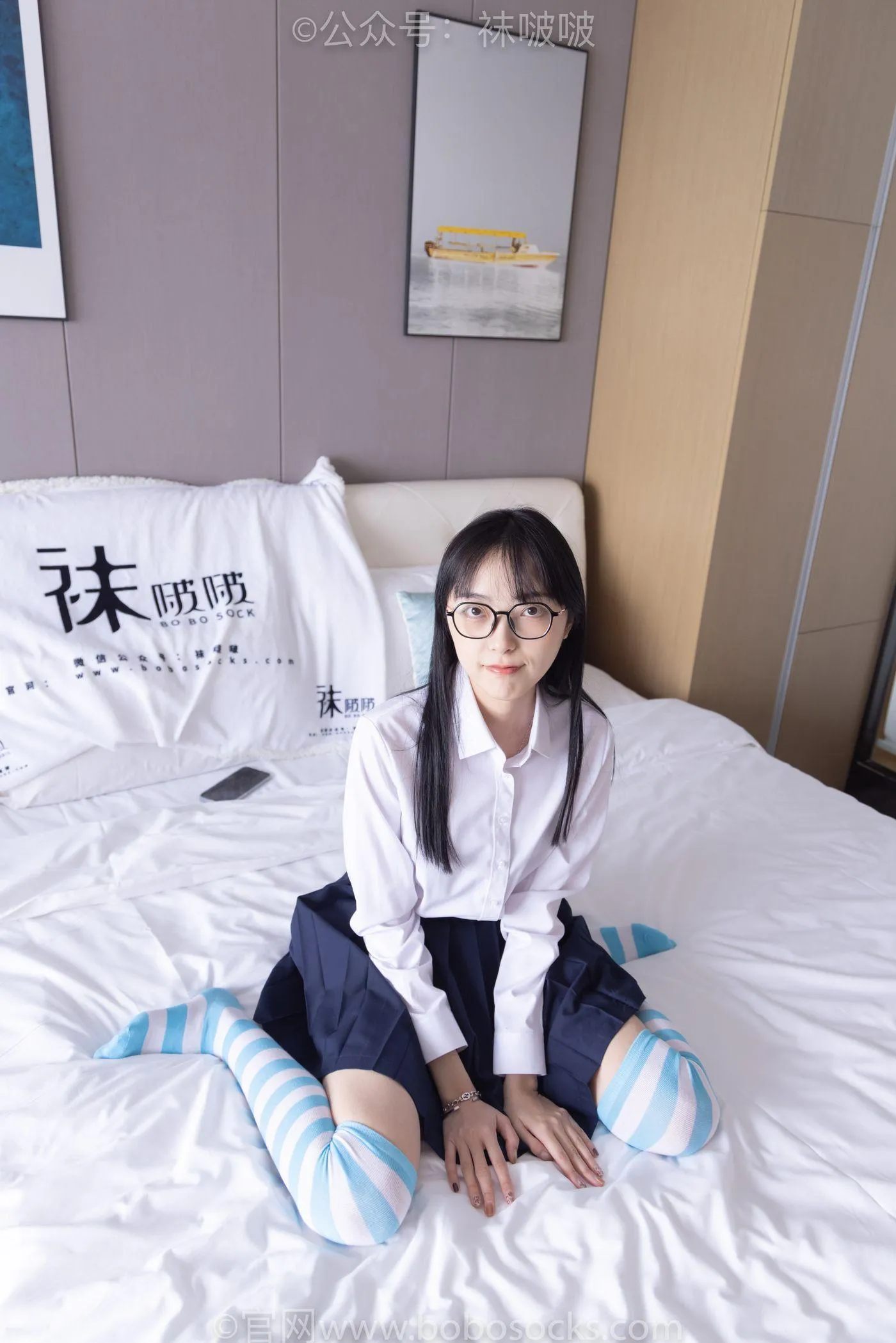 [BoBoSocks袜啵啵]NO.070 稚予-皮鞋、拖鞋、过膝袜、白棉袜 [148P]插图8